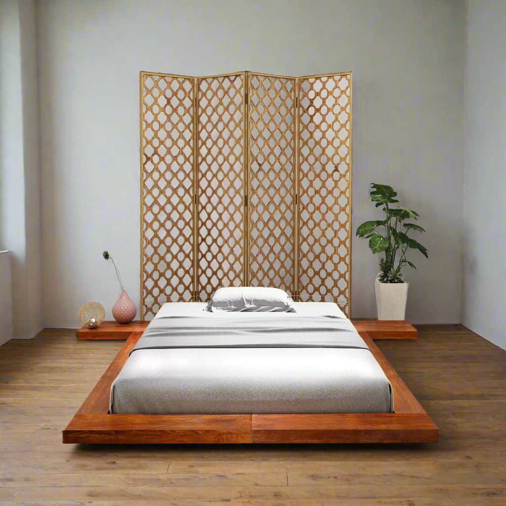 Cadre de lit Futon japonais en bois massif
